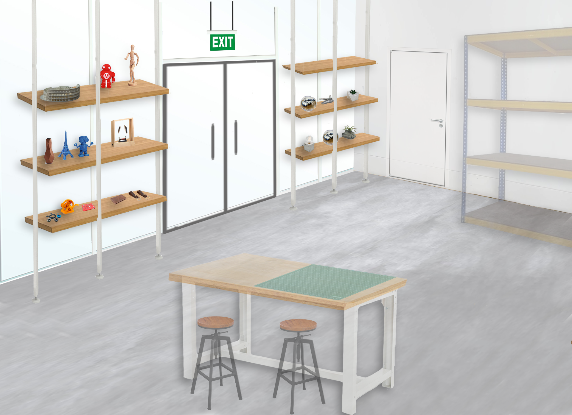 Final Shelving Unit Display.